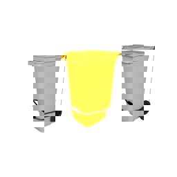 240 Lt Tekerlekli Çöp Konteyner Pedallı Sarı Ctk-3008 küçük görsel