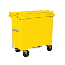 Kayaplas Çöp Konteyneri 770 Lt Pedallı Sarı küçük görsel