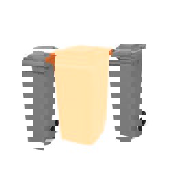 240 Lt Tekerlekli Çöp Konteyner Turuncu Ctk-3004 küçük görsel