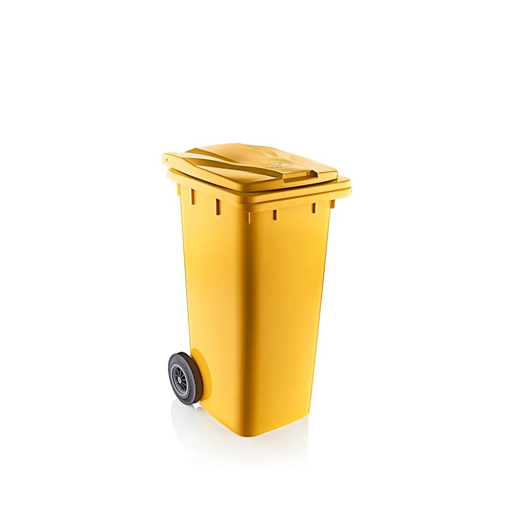Şenyayla 120 Lt Tekerlekli Çöp Konteyneri Sarı 6505 görseli