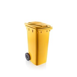 Şenyayla 120 Lt Tekerlekli Çöp Konteyneri Sarı 6505 küçük görsel