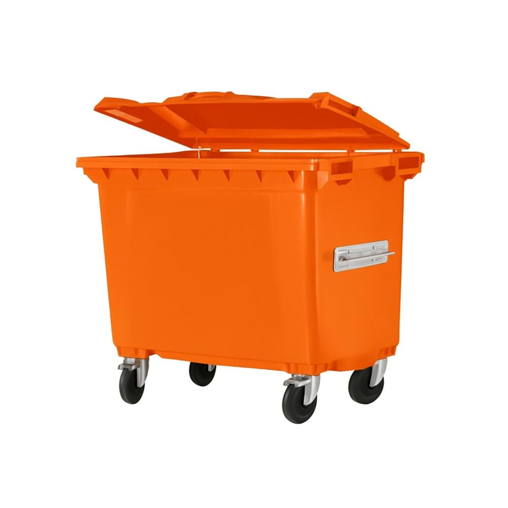 660 Lt Tekerlekli Çöp Konteyner Turuncu görseli