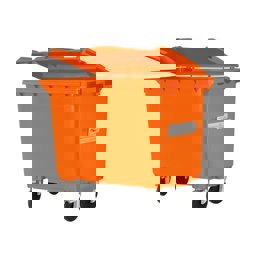 660 Lt Tekerlekli Çöp Konteyner Turuncu küçük görsel