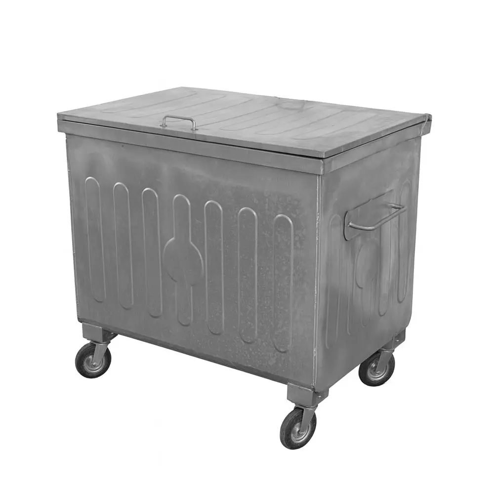 Galvaniz Metal Çöp Konteyneri 800 LT görseli