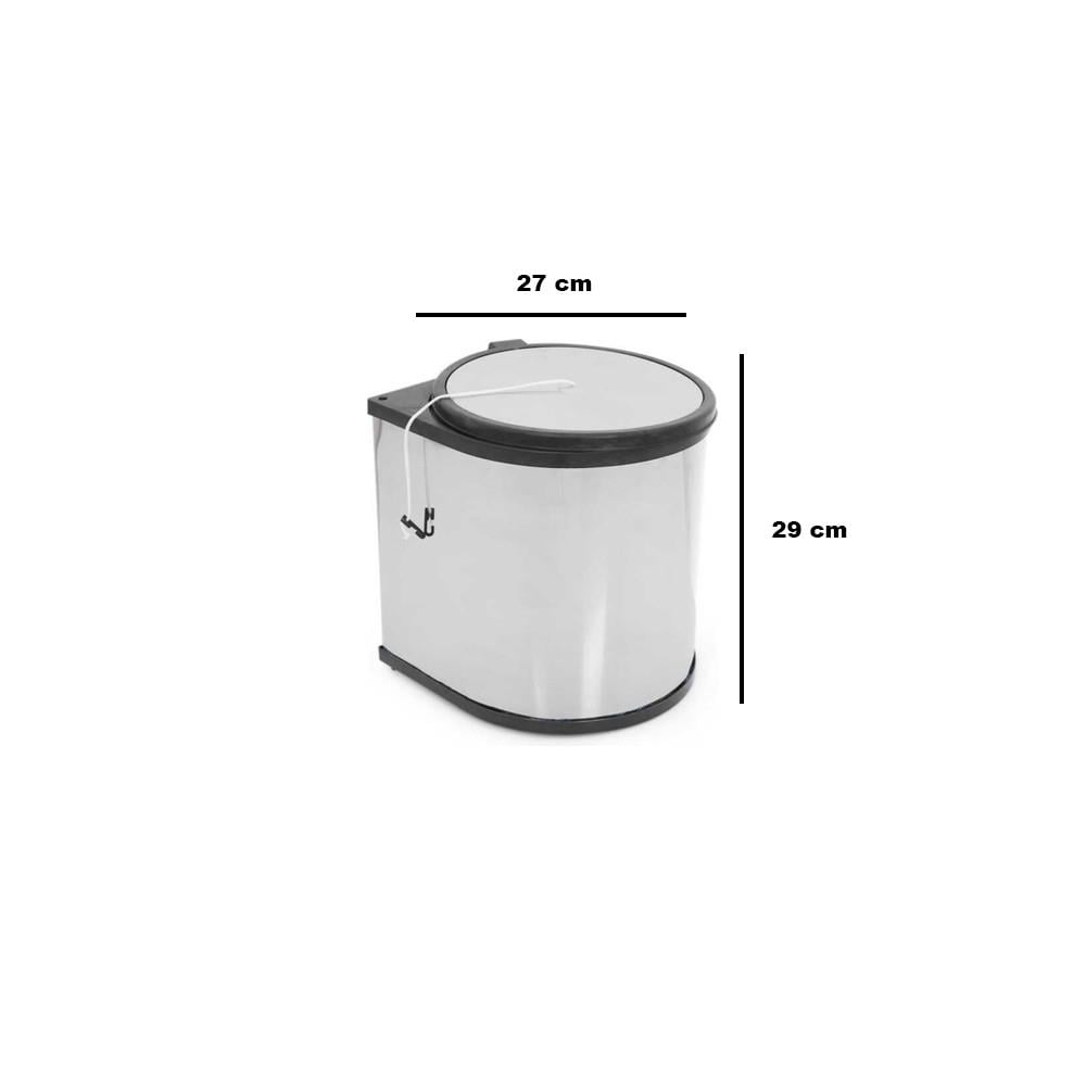 Efor Dolap İçi Çöp Kovası 11 Lt Beyaz küçük görsel