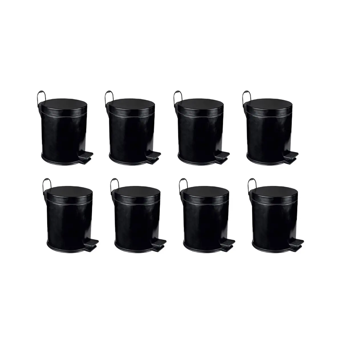 Maxiflow Standart Çöp Kovası Boyalı Siyah 3 Lt 18197 (8'li Koli) görseli
