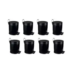 Maxiflow Standart Çöp Kovası Boyalı Siyah 3 Lt 18197 (8'li Koli) küçük görsel