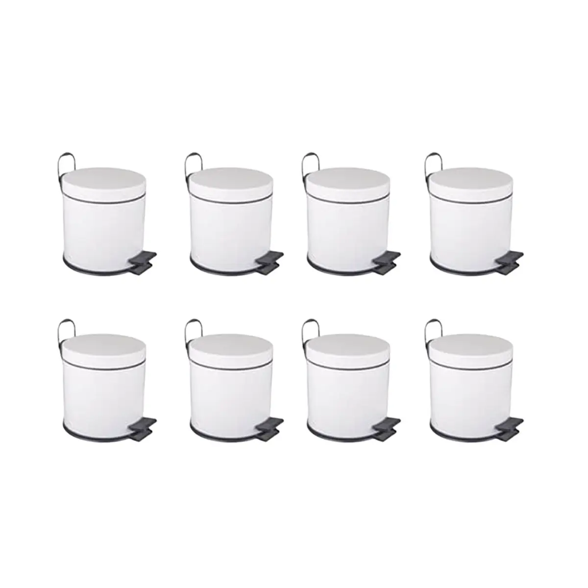 Maxiflow Standart Çöp Kovası Boyalı Beyaz 5 Lt 18204 (8'li Koli) küçük görsel