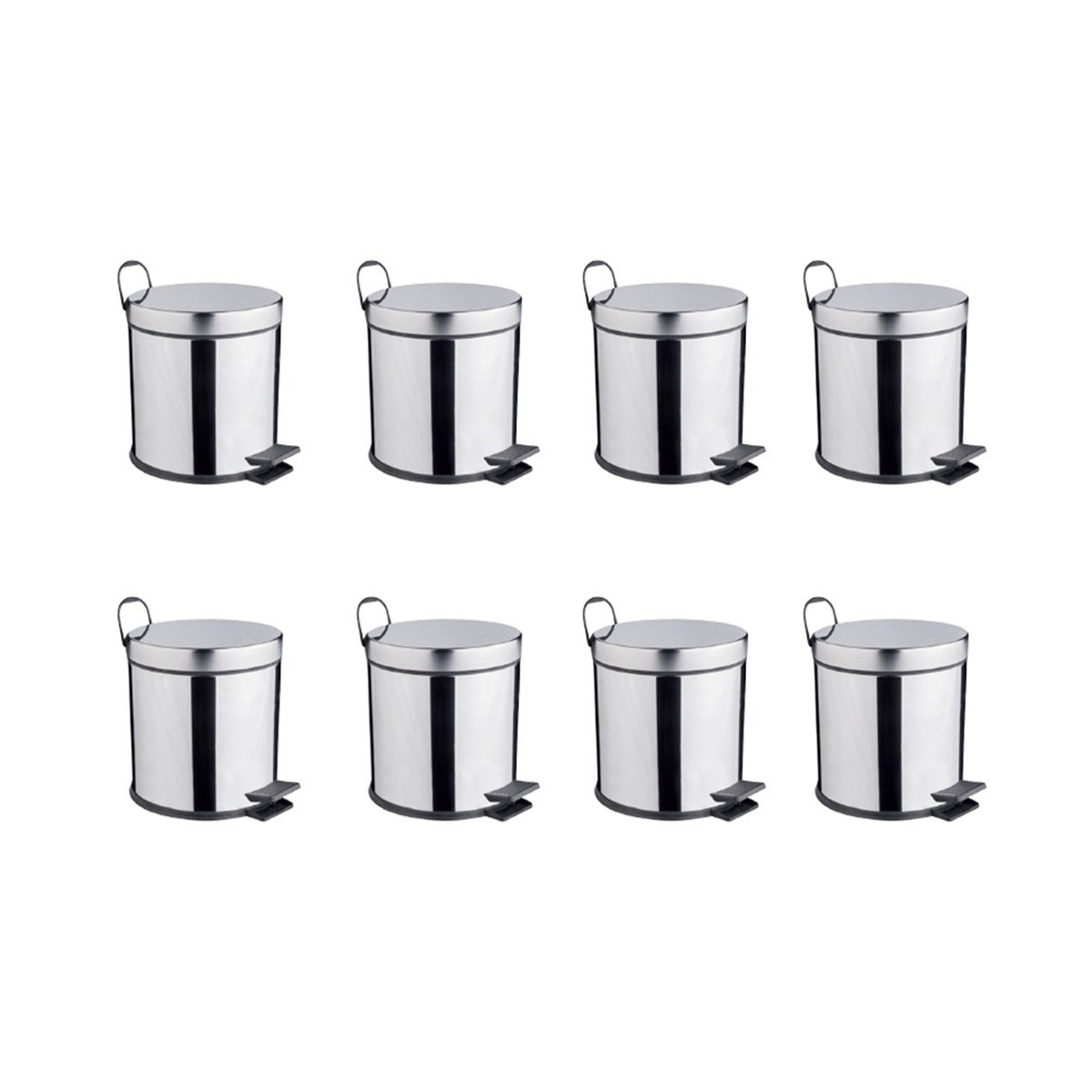 Maxiflow Mikro Pedallı Çöp Kovası 5 Lt Ss430 13212 (8li Koli) görseli