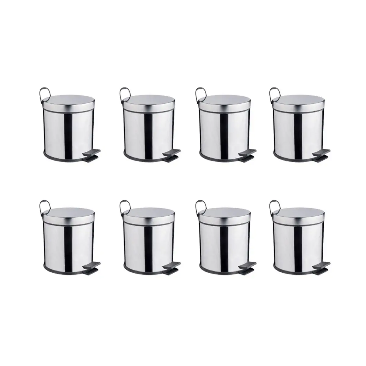 Maxiflow Mikro Pedallı Çöp Kovası 5 Lt Ss430 13212 (8li Koli) görseli