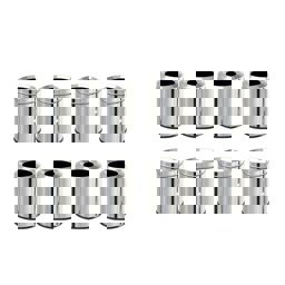 Maxiflow Yanmaz Ofis Tipi Çöp Kovası 8 Lt Ss430 13330 (8'li Koli) küçük görsel