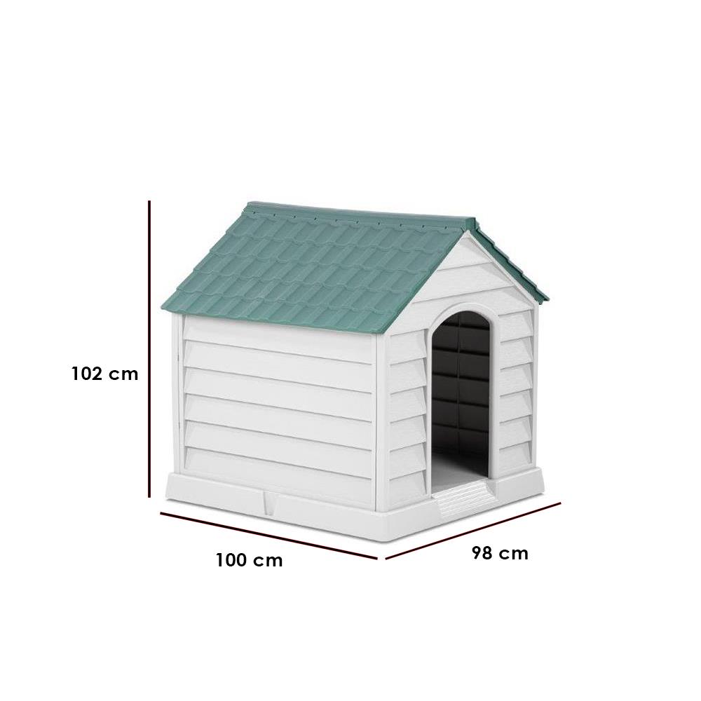 Şenyayla 5101 Büyük Köpek Kulübesi Taş Gri/Yeşil küçük görsel