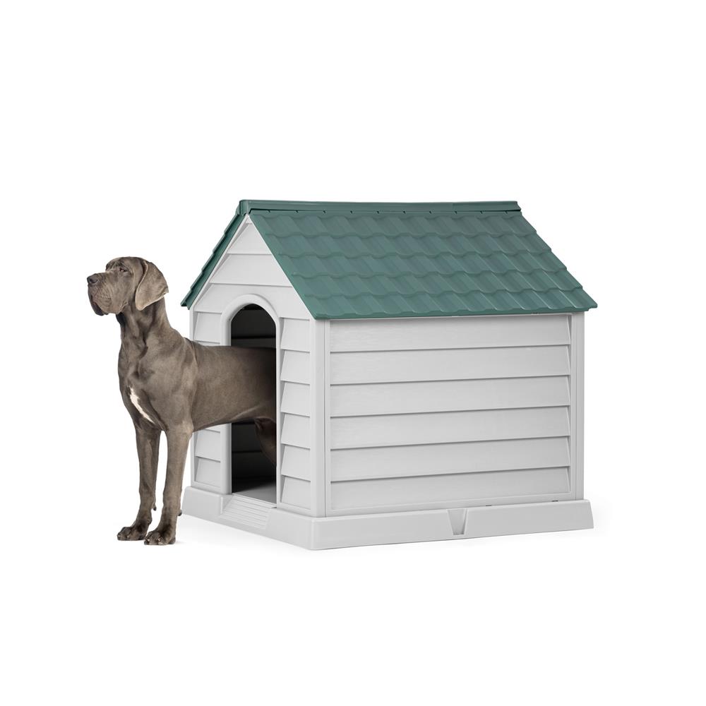 Şenyayla 5101 Büyük Köpek Kulübesi Taş Gri/Yeşil küçük görsel