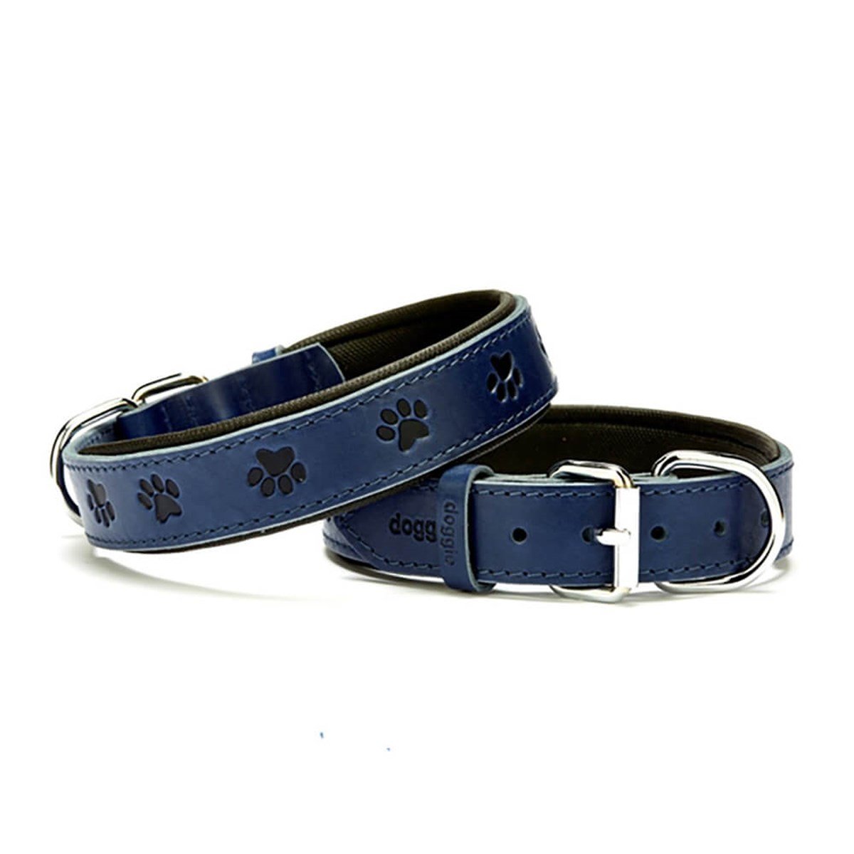 Doggie Konfor Deri Pati Desenli Köpek Boyun Tasması Mavi 3x42-50Cm SBT3036MROYALBLUE görseli