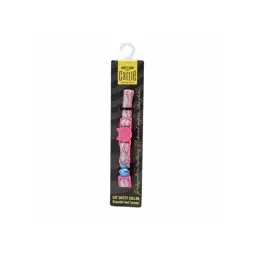 Cattie Desenli Kedi Boyun Tasması Pembe 1x15-25Cm EKBTPINK küçük görsel