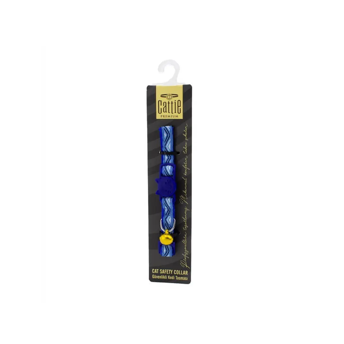 Cattie Desenli Kedi Boyun Tasması Mavi 1x15-25Cm EKBTROYALBLUE görseli