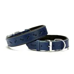 Doggie Konfor Deri Kemik Desenli Köpek Boyun Tasması Mavi 3x42-50Cm SBT3035MROYALBLUE küçük görsel