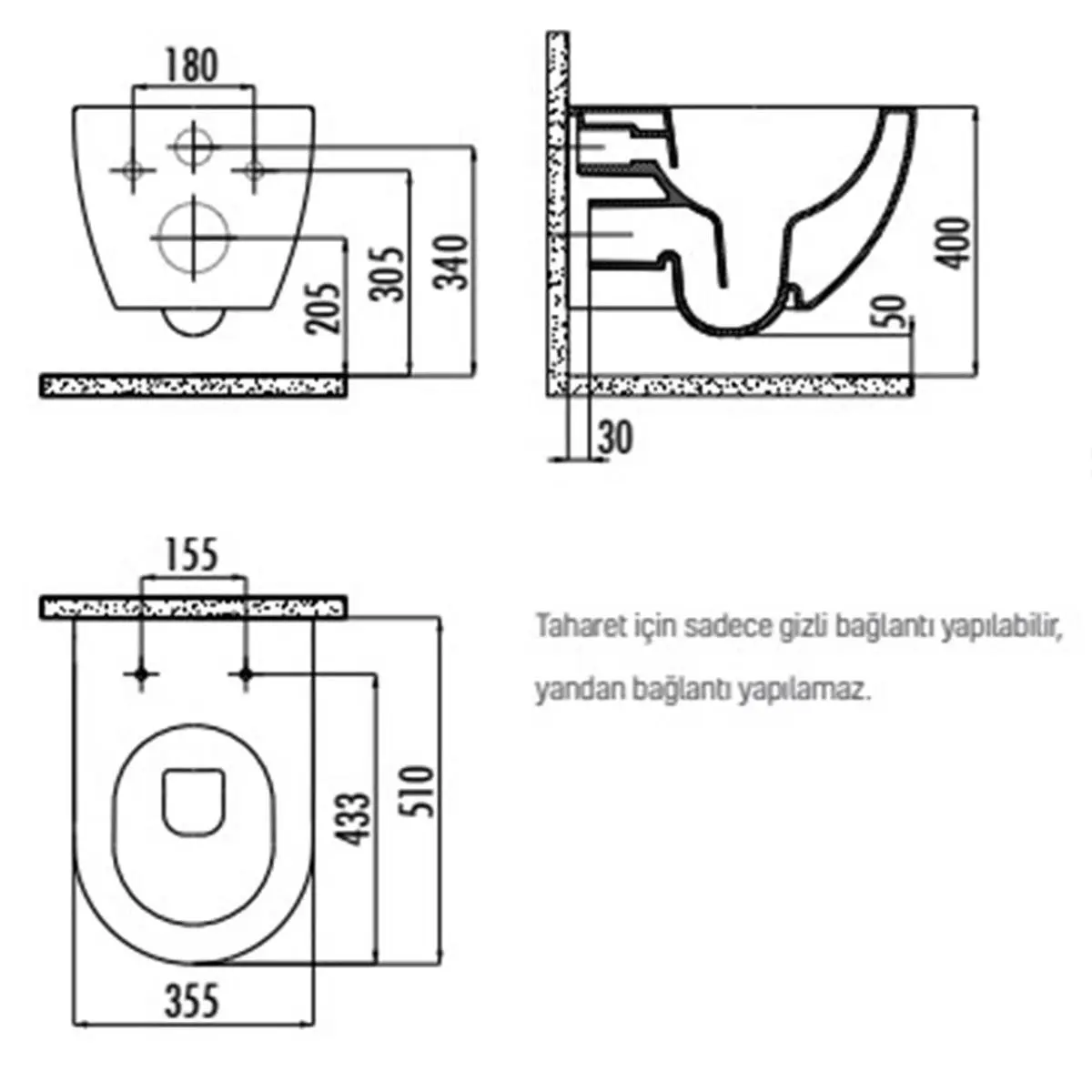 Creavit Free Rim-Off Kanalsız Asma Klozet Seti küçük görsel