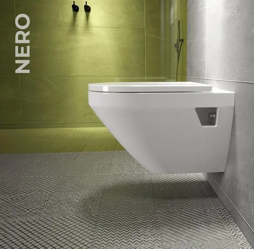 Newarc Nero Rimless Asma Klozet + Kapak 3826 küçük görsel