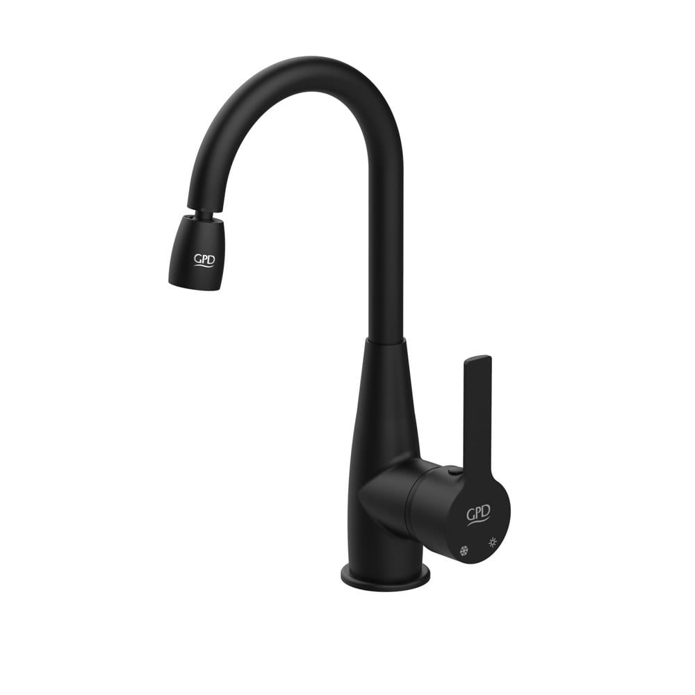 GPD Solus Tek Gövde Lavabo Bataryası Siyah Mtl55-s görseli