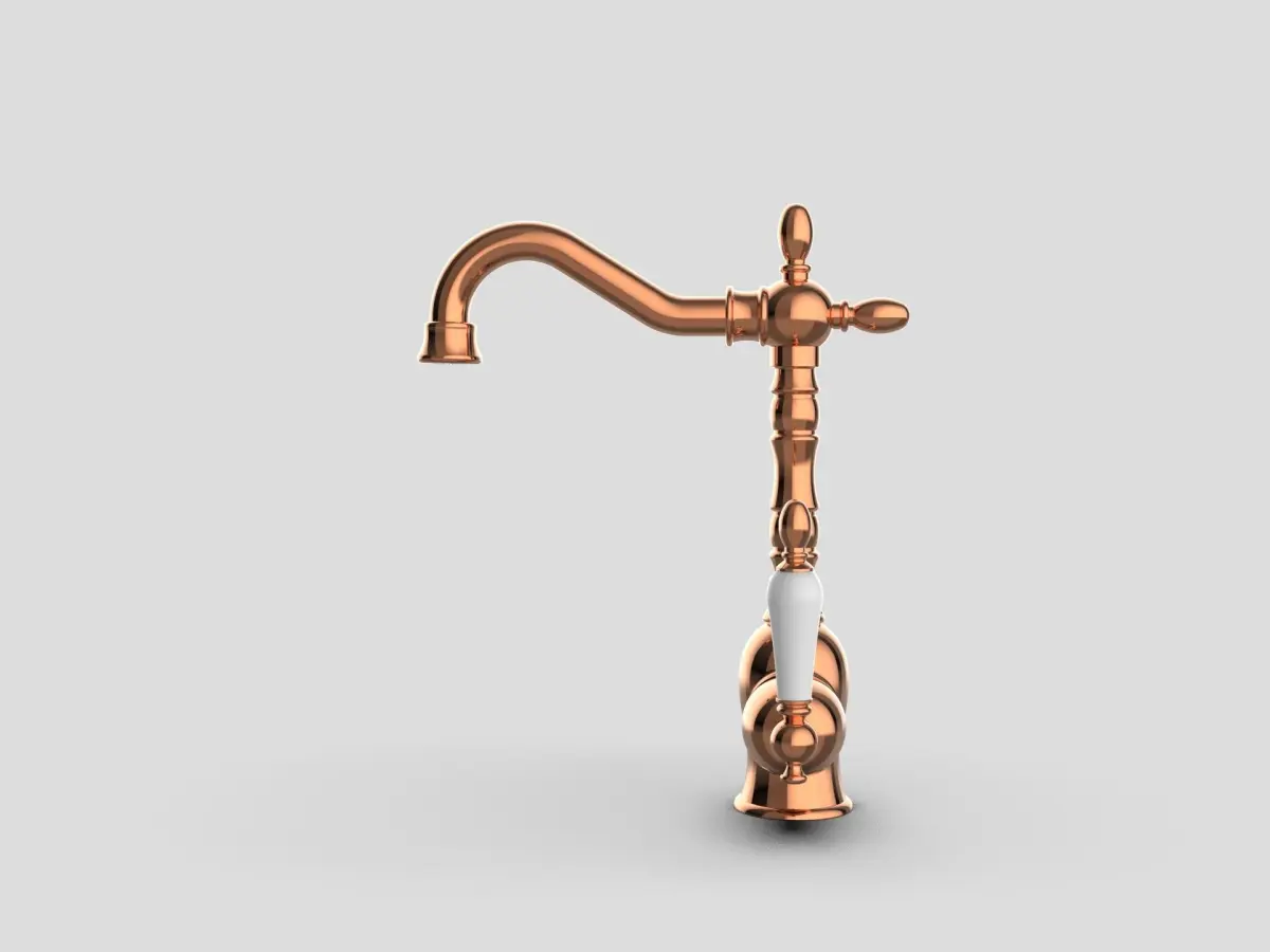 GPD Retro Tek Gövde Lavabo Bataryası rose Gold Mtl180-r küçük görsel