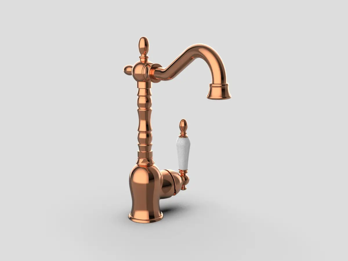 GPD Retro Tek Gövde Lavabo Bataryası rose Gold Mtl180-r küçük görsel