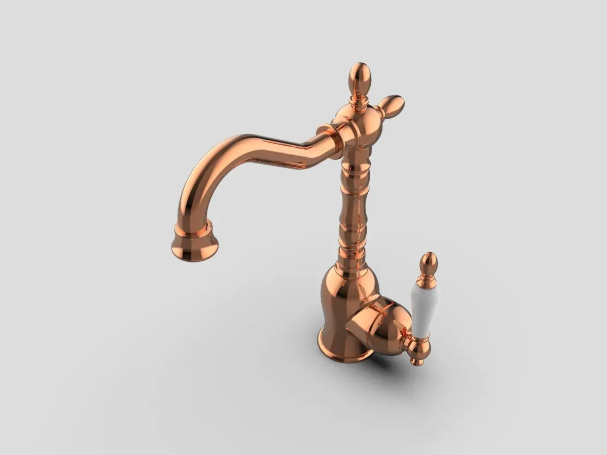 GPD Retro Tek Gövde Lavabo Bataryası rose Gold Mtl180-r küçük görsel