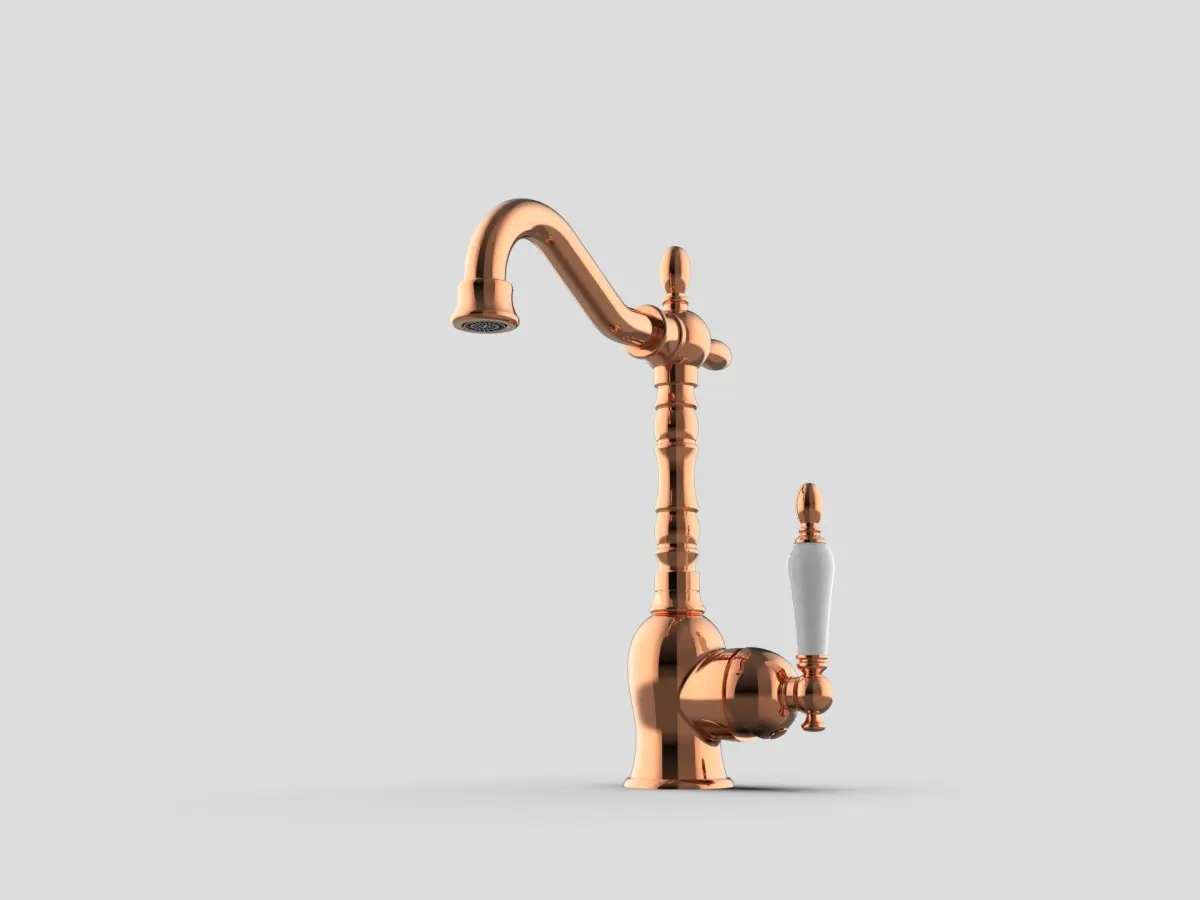 GPD Retro Tek Gövde Lavabo Bataryası rose Gold Mtl180-r küçük görsel