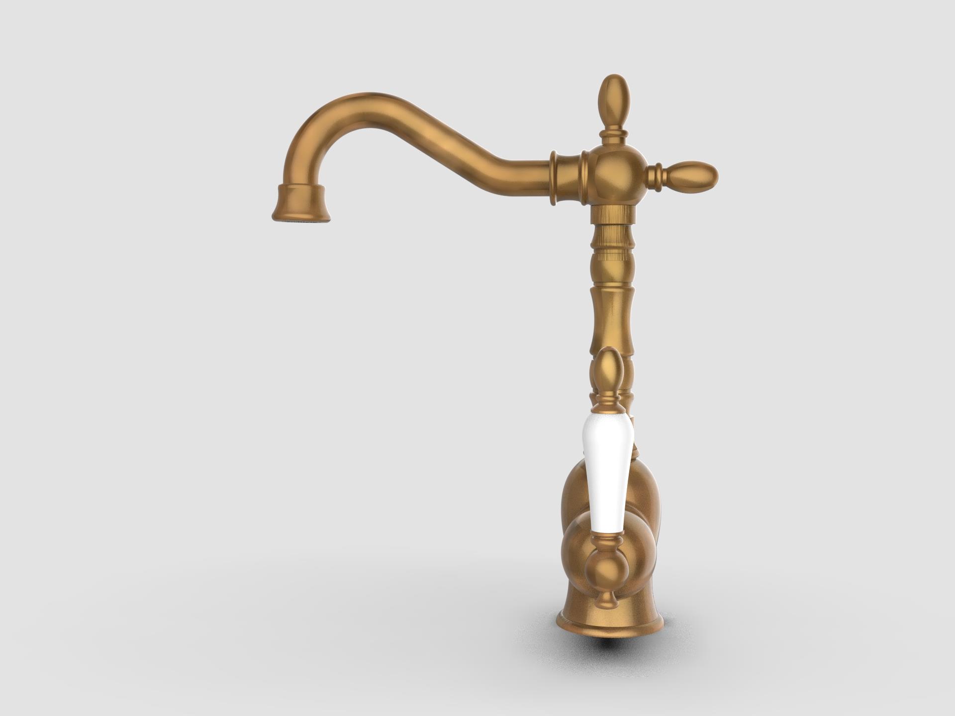 GPD Retro Tek Gövde Lavabo Bataryası sarı Antik Eskitme Mtl180-so küçük görsel