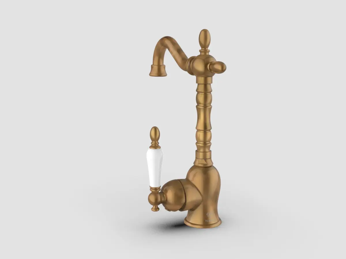 GPD Retro Tek Gövde Lavabo Bataryası sarı Antik Eskitme Mtl180-so küçük görsel
