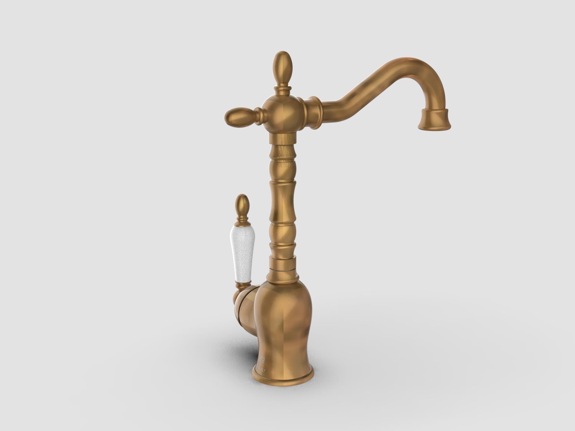 GPD Retro Tek Gövde Lavabo Bataryası sarı Antik Eskitme Mtl180-so küçük görsel