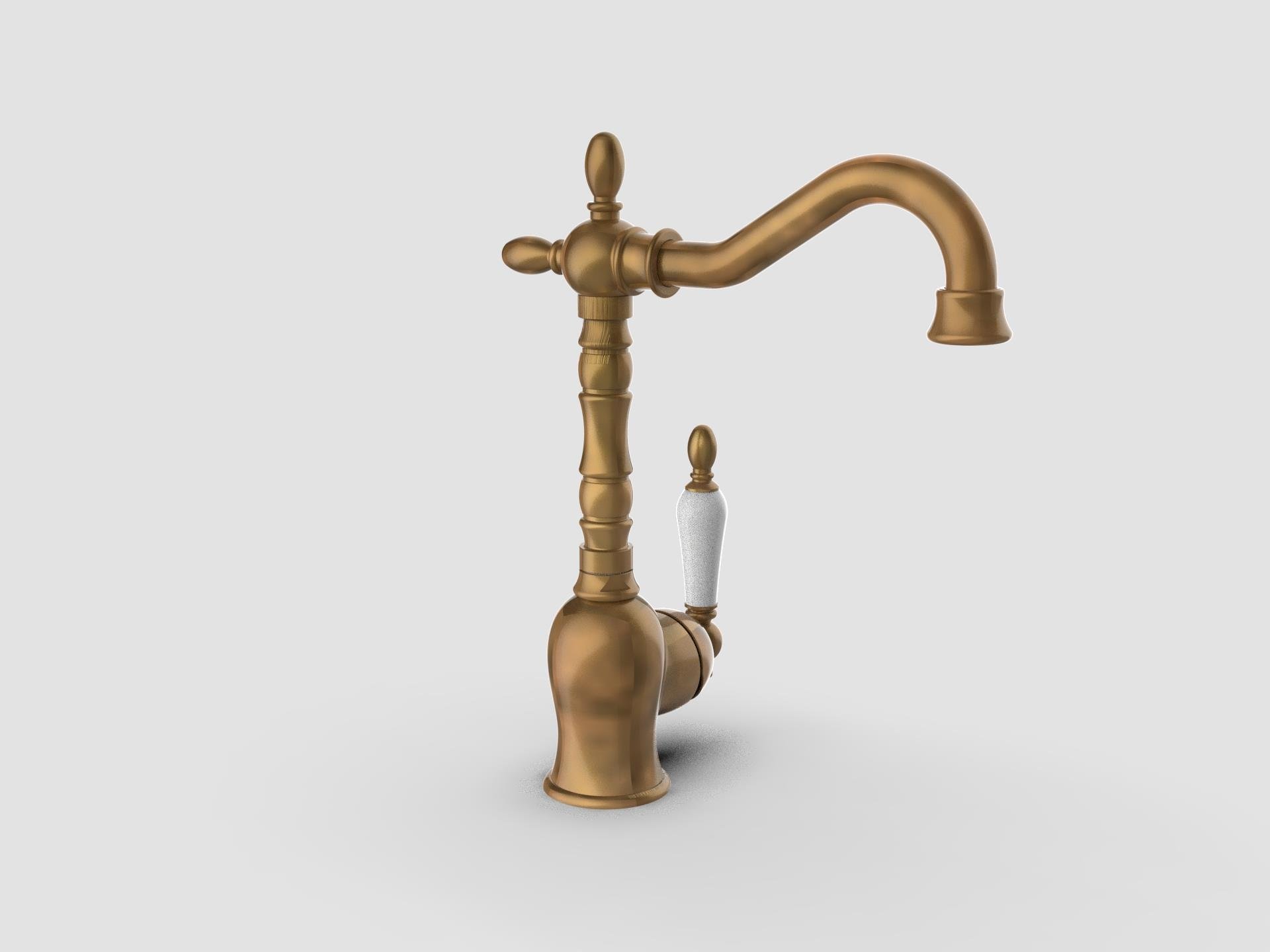 GPD Retro Tek Gövde Lavabo Bataryası sarı Antik Eskitme Mtl180-so küçük görsel