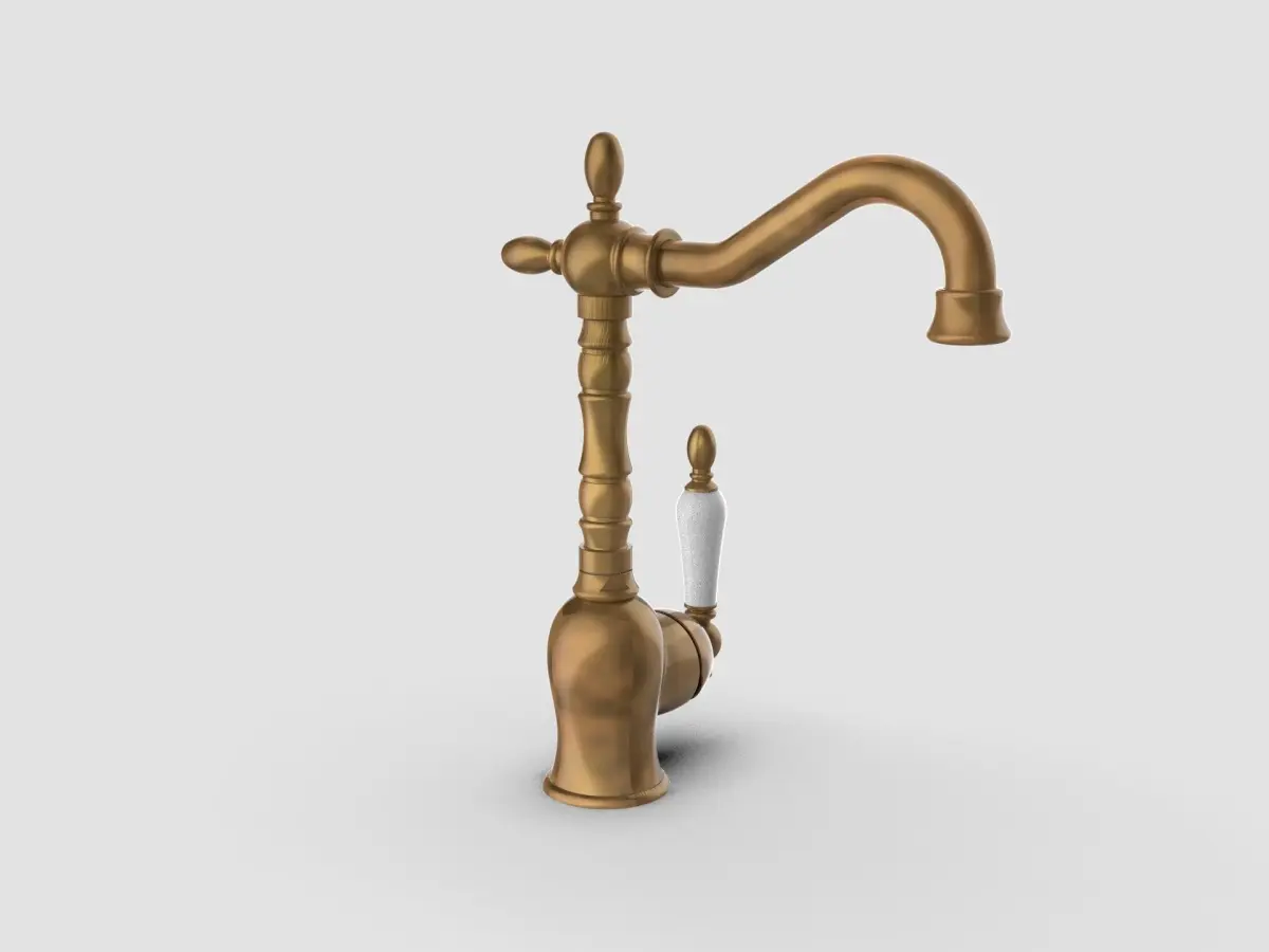 GPD Retro Tek Gövde Lavabo Bataryası sarı Antik Eskitme Mtl180-so küçük görsel