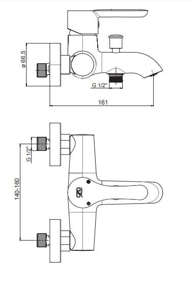 GPD Felis Banyo Bataryası Krom Mbb75 küçük görsel