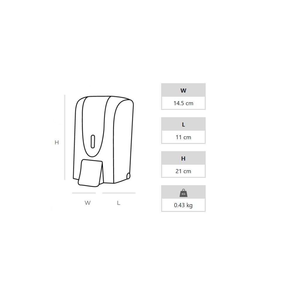 A Form Dökme Köpük Sabun Dispenseri Siyah 1000 Ml Dsa 103 küçük görsel