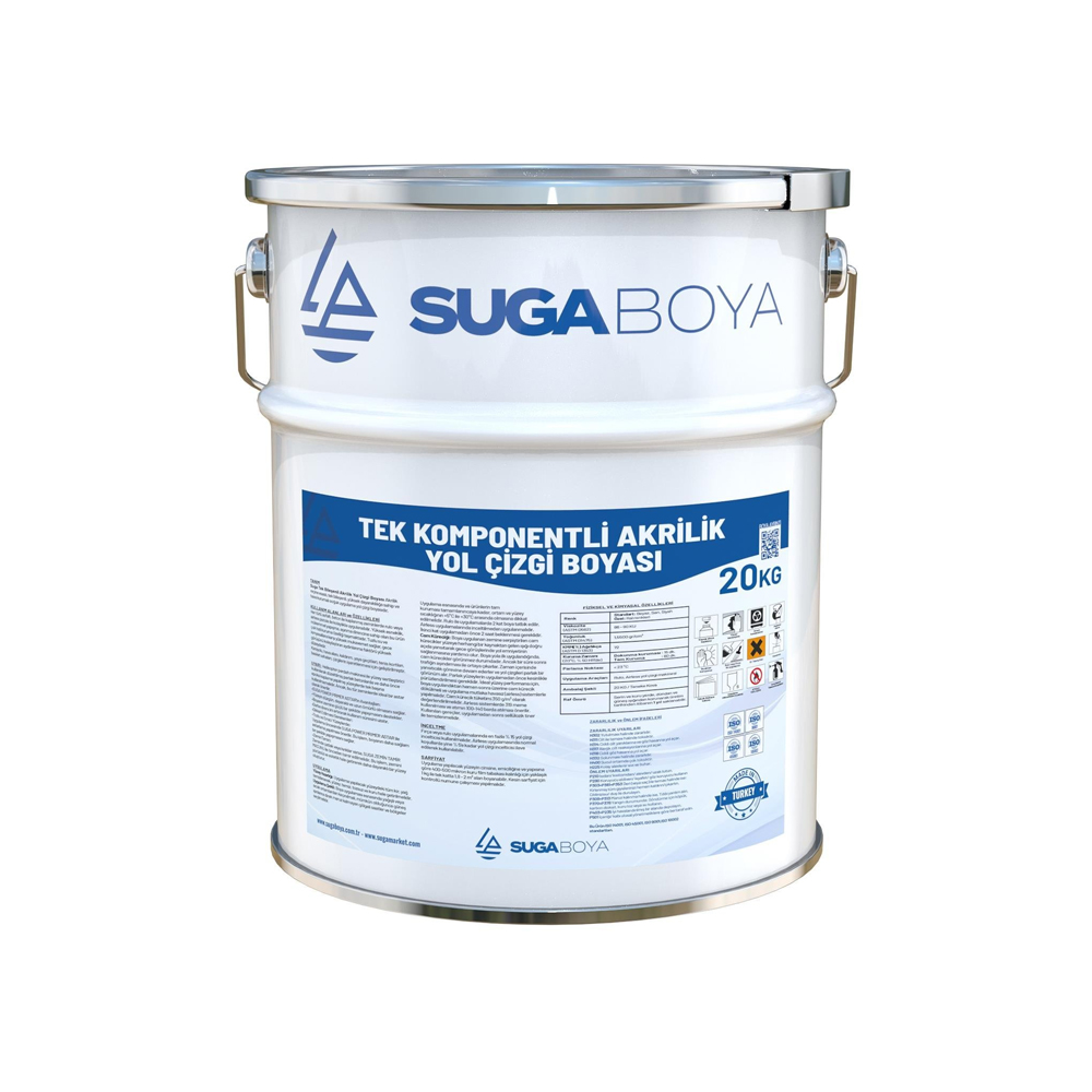 Suga Tek Komponentlı Akrilik Yol Çizgi Boyası 20 Kg görseli