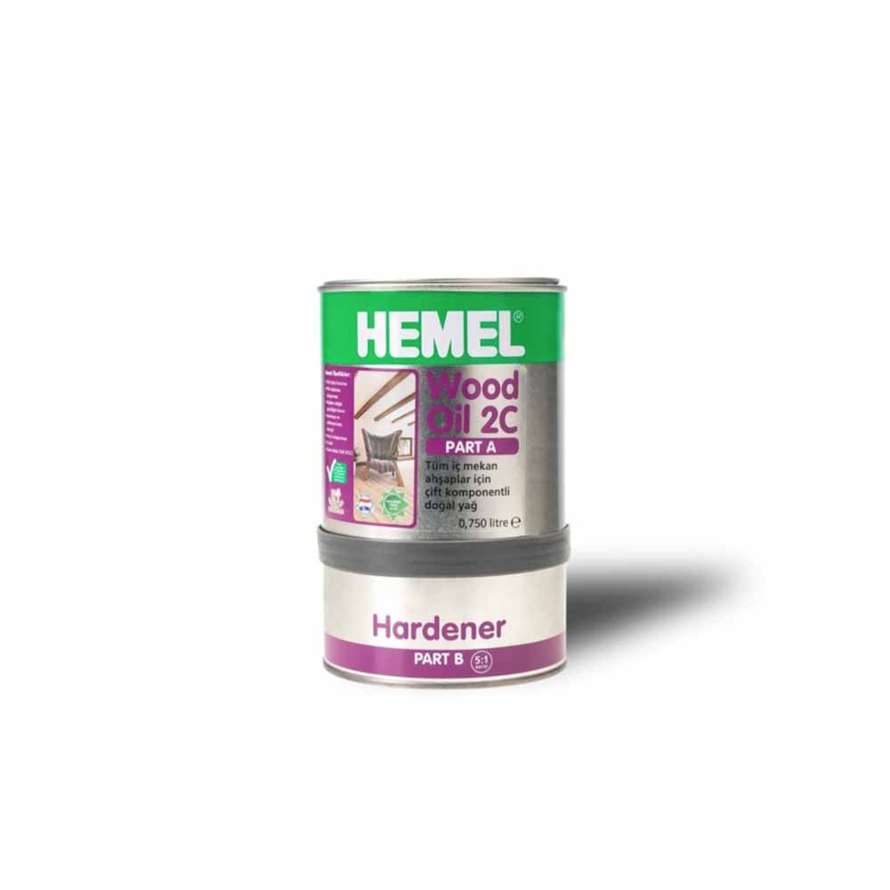 Hemel Wood Oil 2C Masif Ahşap Doğal Yağ 0,900 Lt görseli
