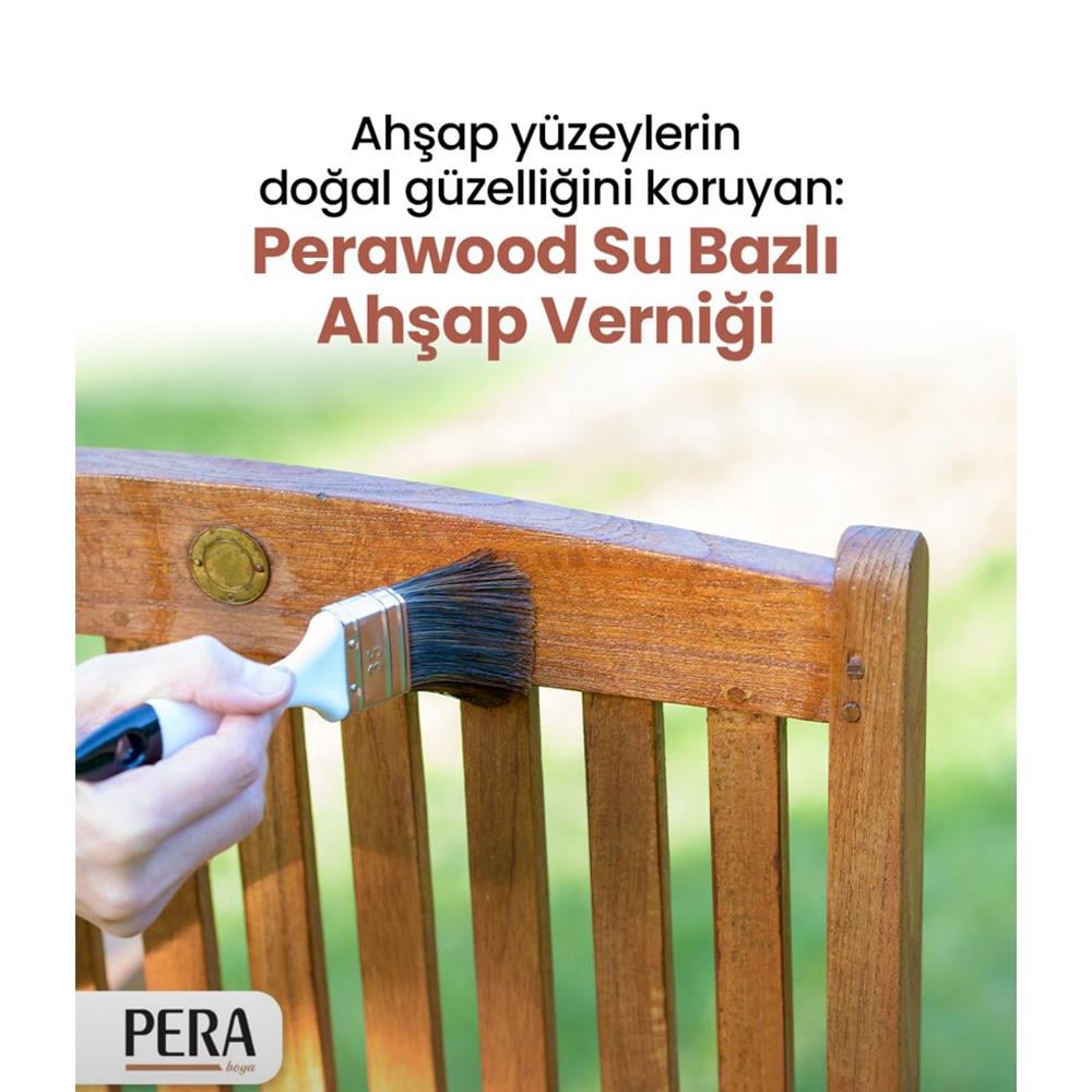 Perawood Su Bazlı Ahşap Verniği 2,5 lt Tik küçük görsel