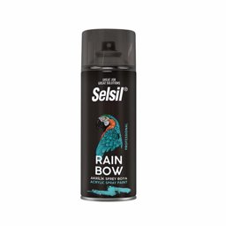 Selsil Rainbow Isıya Dayanıklı 200°C Akrilik Sprey Boya 400 Ml Gri Tab433 (Ral 9006) küçük görsel