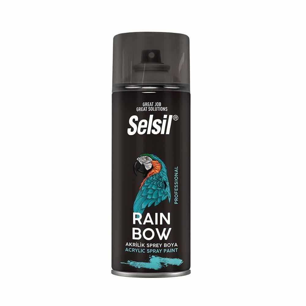 Selsil Rainbow Akrilik Sprey Boya 400 Ml Beton Gri Tab445 (Ral 7023) görseli