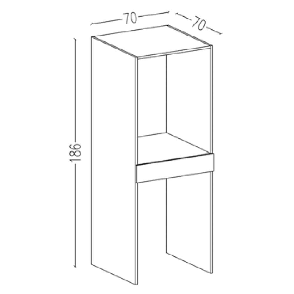 Aquanil Arya 70 Cm Çamaşır ve Kurutma Makinesi Dolabı - Antrasit küçük görsel