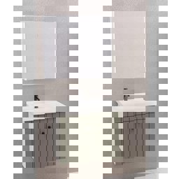 Aquanil Avien 65 Cm Bgn Banyo Dolabı - Yeşil/Beyaz küçük görsel