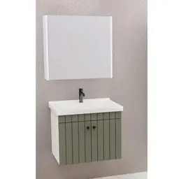 Aquanil Avien 65 Cm Bgn Banyo Dolabı - Yeşil/Beyaz küçük görsel