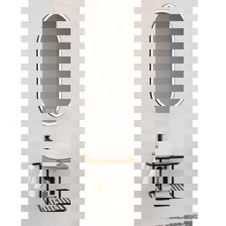 Aquanil Onika 55 Cm Lts Beyaz Lavabolu Banyo Dolabı küçük görsel