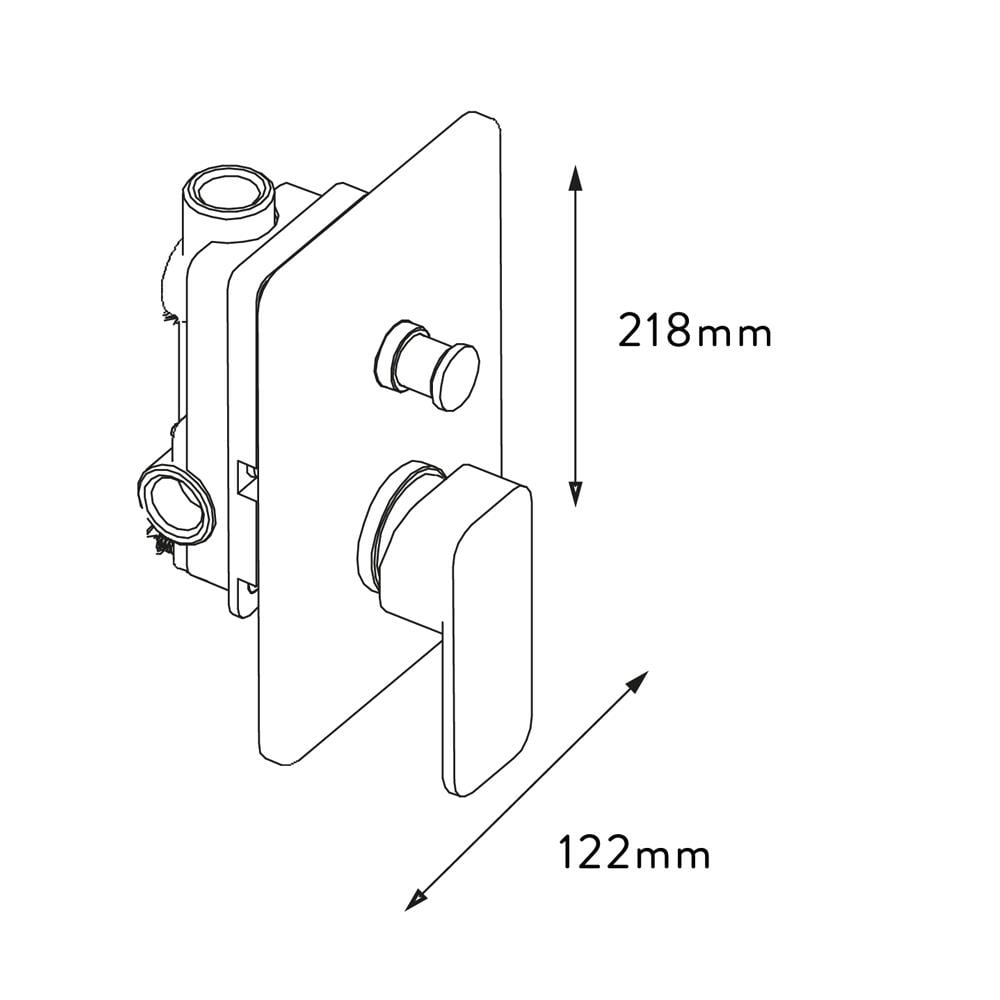Crevo Ankastre Kare Duş Paneli Ve Sıva Altı Batarya Seti Krom Crv-403 küçük görsel