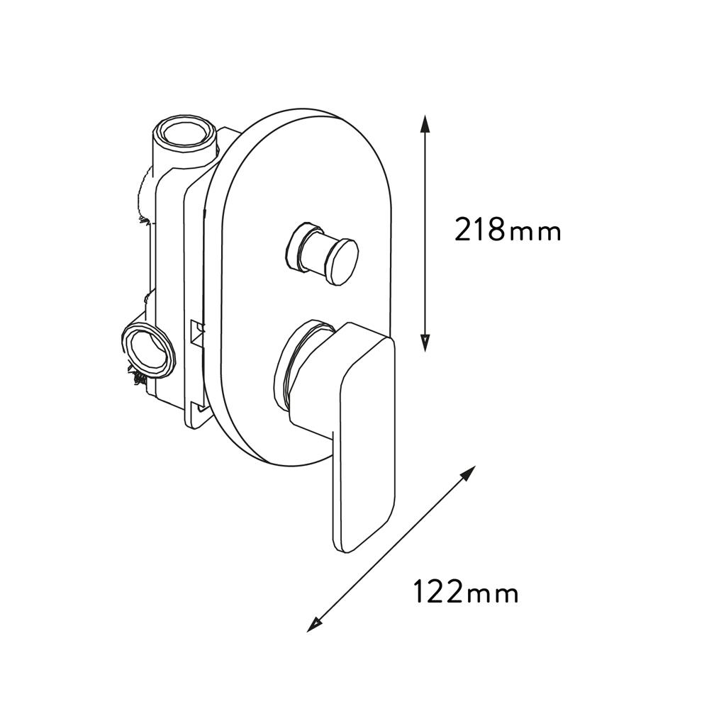 Crevo Ankastre Kare Duş Paneli Ve Sıva Altı Batarya Seti Krom Crv-403 küçük görsel
