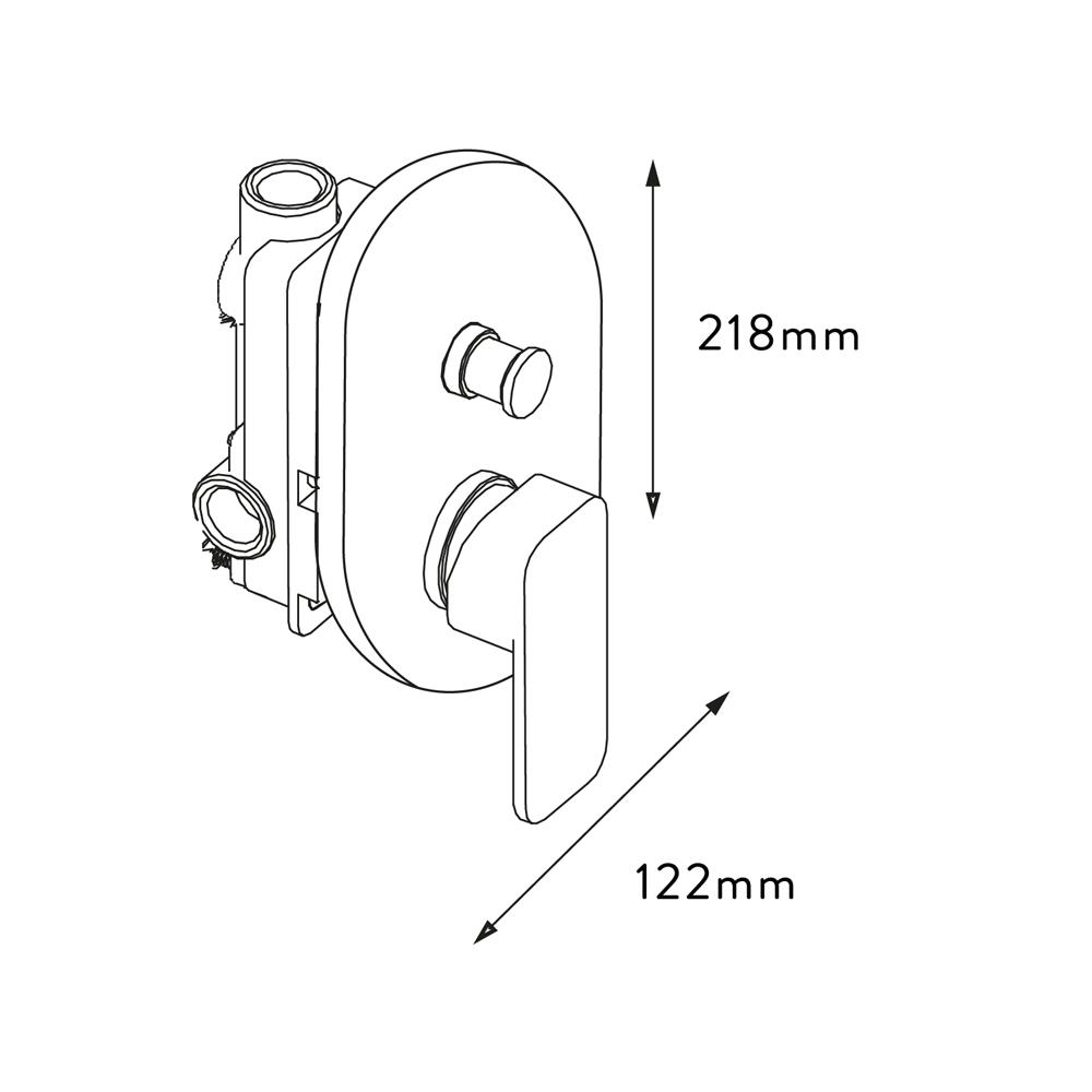 Crevo Ankastre Kare Duş Paneli Ve Sıva Altı Batarya Seti Krom Crv-403 küçük görsel