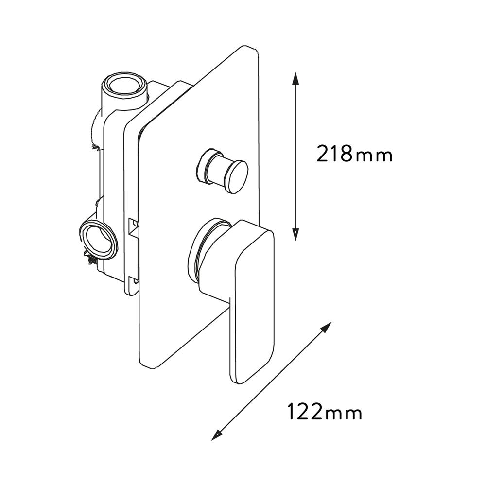 Crevo Ankastre Kare Duş Paneli Ve Sıva Altı Batarya Seti Krom Crv-403 küçük görsel