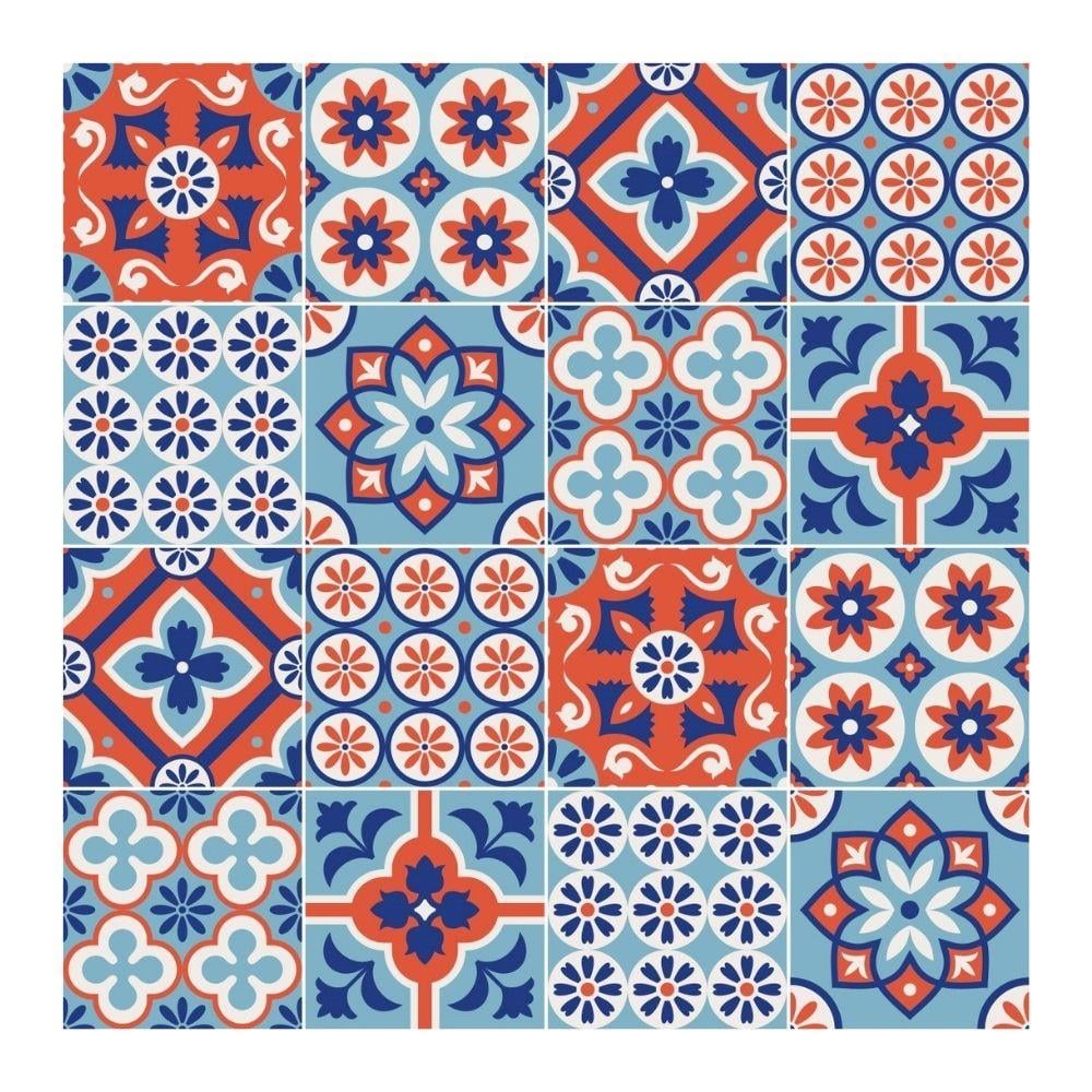 Boss Tape Yapışkanlı Pvc Karo Floral Portugal 30x30cm görseli