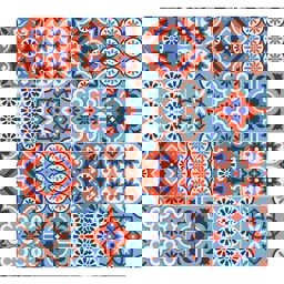 Boss Tape Yapışkanlı Pvc Karo Floral Portugal 30x30cm küçük görsel